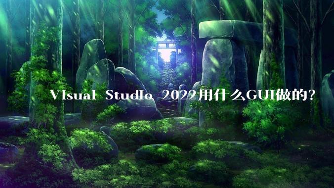 Visual Studio 2022用什么GUI做的？